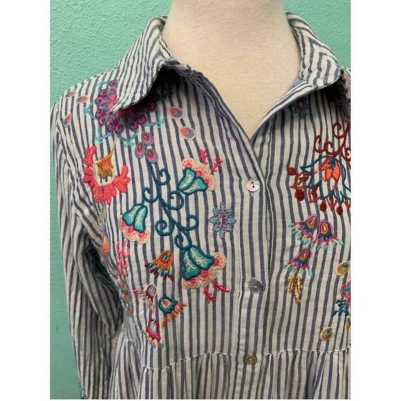 NWT Johnny Was Alesa Tiered Shirt Tunic Size Large Retail $270 - Picture 2 of 9